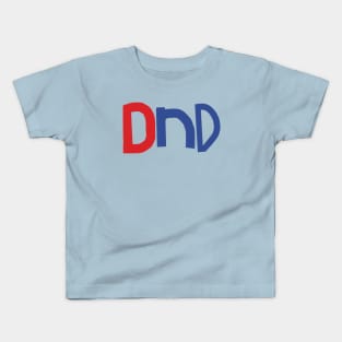 DND Typography in Red and Blue Kids T-Shirt